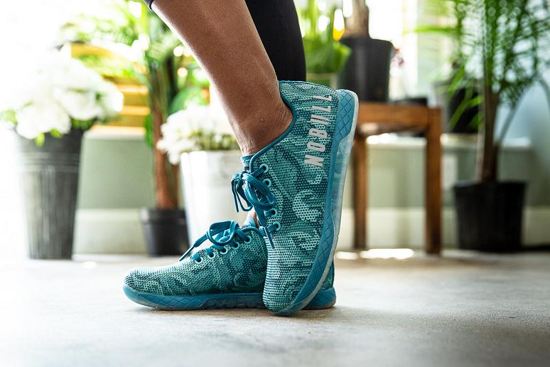 Turquoise Nobull Leaf Women's Trainers | CA R1892V